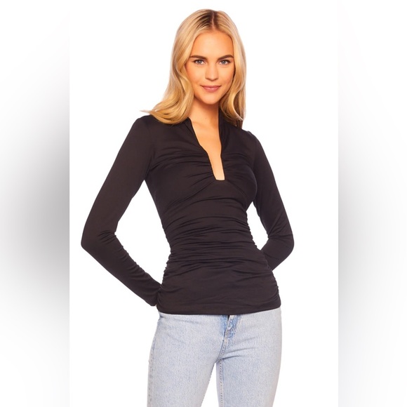 NWT Susana Monaco Black square wire gathered top best seller - Picture 1 of 12